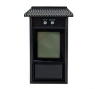 Thermomètre numérique pour serre avec jauge max min. Capteur de jardin intérieur ou extérieur, fixation murale pour véranda, salle de culture, station météo (noir)