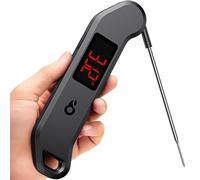 Thermomètre numérique pour viandes - Thermomètre de cuisson - Thermomètre à rôtir - Précision de cuisson - NIST - ± 0,3 °C - Noir
