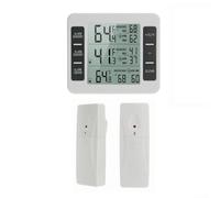 Thermomètre numérique sans fil avec 1 capteur LCD à distance (2 capteurs) | Intérieur/extérieur en temps réel pour les températures, 1 capteur sans fil inclus, chiffres LCD clairs