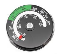 Thermomètre Poêle à pour bois Magnétique Alliage pour aluminium Mesure 0-500°C pour Cheminée Fourneau Tuyau pour fumée pour cadran LCD pour précis