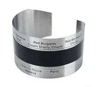 Thermomètre pour bouteille de vin, capteur à clipser en acier inoxydable avec écran LCD pour bière pour champagne vin rouge, jauge de température sans mercure de 4 °C à 24 °C