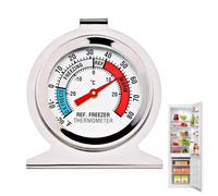 Thermomètre Pour Réfrigérateur-congélateur - Grand Cadran Mécanique Classique, Conception Bimétallique En Acier Inoxydable | Outil De Cuisine Écologique, Jauge De Température Précise Pour Réfrigérateu