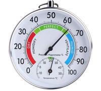 Thermomètre rond d'intérieur et d'extérieur, testeur de température et d'hygromètre de jardin, compteur d'humidité et de temps conf
