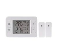 Thermomètre sans fil à double capteur : moniteur pour intérieur et extérieur, appareil avec portée de 100 mètres, système d'alarme de température, outil de pour cellules réfrigérateurs