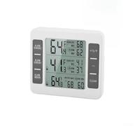 Thermomètre sans fil ABS Système d'alarme à double sonde | Deux capteurs surveillent simultanément les températures intérieures/extérieures, données en temps réel toutes les 10