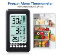 Thermomètre sans fil avec capteurs à distance, écran LCD, alarmes sonores, enregistrement max/min, plage intérieure/extérieure