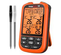 Thermomètre sans fil pour viandes, avec 2 sondes, technologie RF, étanche IPX8, écran de grande taille