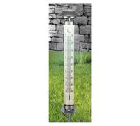 Thermomètre solaire thermomètre extérieur - Hauteur 112 cm - Éclairage LED - Échelle de -30 à +50 °C