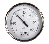 Thermomètre SUKU, D 100, L 100, 0-60°C + doigt de gant 1/2 (C31.000113)
