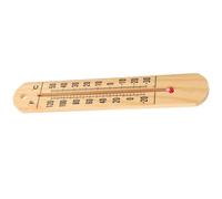 Thermomètre Suspendu en Bois Beige pour Chambre et Jardin, Lisible | Mesure de Température Intérieure Extérieure, Chiffres Clairs, Usage Serrage et Abri, Format Mural Discret