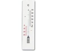TFA Dostmann Thermomètre analogique d'intérieur et d'extérieur en métal, résistant aux intempéries, Hauteur 26 cm, Blanc