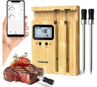 Thermomètres à viande électriques - 2 sondes - Bluetooth - Thermomètre de cuisine et de barbecue
