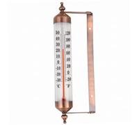 Thermomètres extérieurs pour terrasse, thermomètre extérieur décoratif, jauge murale à double échelle pour terrasse, jardin, serre, cuivre, 10 pouces, thermomètre étanche
