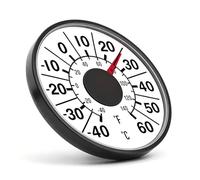 Thermomètres mécaniques pour fenêtre avec échelle ABS - Jauge de température - Parfait pour serre, véranda, café, thermographe adhésif