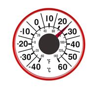 Thermomètres mécaniques pour fenêtre avec échelle ABS - Jauge de température - Parfait pour serre, véranda, café, thermographe adhésif