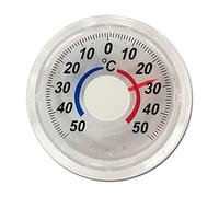 Thermomètres muraux ronds en plastique, moniteur de température, thermomètres de réfrigérateur Gange, plages de mesure 50 °C ~ 50 °C, fenêtre extérieure