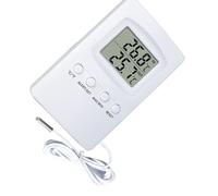 Thermomètres numériques avec capteurs externes, fonction mémoire | Affichage simultané de la température intérieure et extérieure avec sonde externe de 1, 5 M pour un usage domestique