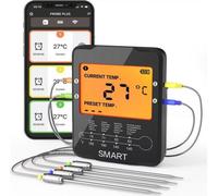 Thermomètres sans fil pour viande de barbecue, 4 sondes, grillades, barbecue