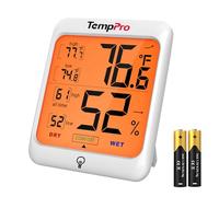 ThermoPro Hygromètre d'intérieur avec indicateur numérique de température ambiante et moniteur d'humidité avec rétroéclairage tactile
