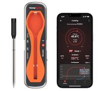ThermoPro TempPro 150M Thermomètre à Viande Intelligent Sans Fil, Thermometre Cuisine Bluetooth pour Griller et Friteuse à Air, Thermometre Cuisson Sans Fil pour Barbecue Four Fumoir