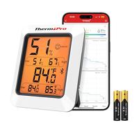 ThermoPro TempPro TP350 Thermomètre Bluetooth, Hygromètre D'intérieur avec Alertes, Humidimètre avec Application Intelligente, Enregistrement et Exportation des Données sur 2 Ans, Pour Chambre