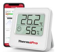 Thermopro TempPro TP357 Petit Thermometre Interieur Numérique Bluetooth de Hygrometre Interieur, Termometre Maison Pieces Thermomètre Connecté Utilisé avec Smart APP, Hygrometre Multifonctions