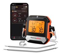 ThermoPro TempPro TP904 Thermomètre à viande numérique sans fil Bluetooth 135 m Thermomètre de cuisson avec application intelligente Double sonde de température de qualité alimentaire pour cuisine