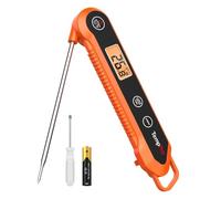 ThermoPro TP03H Thermomètre à viande avec étanchéité IPX6, thermomètre alimentaire, sonde de température alimentaire pliable avec rétroéclairage LCD, fonction de verrouillage d'étalonnage, sonde