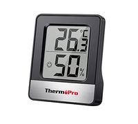 ThermoPro TP49 Petit Hygromètre Numérique Thermomètre Intérieur Thermomètre D'ambiance Moniteur de Température et Humidimètre pour Le Confort du Bureau à Domicile Thermomètre de Reptile