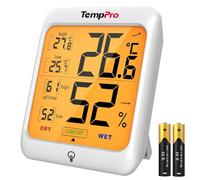 ThermoPro TP53 Thermomètre Intérieur Maison Hygrometre Interieur Hygrometre Cave a Vin et D'humidité Thermomètre D'ambiance avec Rétroéclairage Thermomètre Hygromètre de Reptile avec Grand Écran