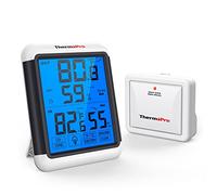 ThermoPro TP65C Hygromètre Numérique sans Fil Thermomètre Intérieur Extérieur Moniteur de Température et D'humidité avec Écran Géant Écran Tactile et Rétroéclairage, Portée de 150M