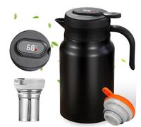 Thermos 1,5 litre avec infuseur, théière/cafetière à double paroi avec indicateur de température