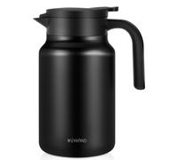 Thermos 1,5L en acier inoxydable, à double paroi et isolation sous vide, de couleur noire