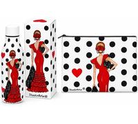 Thermos 500 ml + sac de toilette, motif Manuela, en acier inoxydable