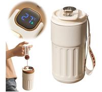 Thermos à café avec affichage de la température, bouteille d'eau en acier inoxydable pour boissons chaudes, tasse de voyage