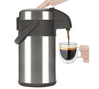 Thermos à café de 3 litres, en acier inoxydable, avec distributeur à pompe sous vide