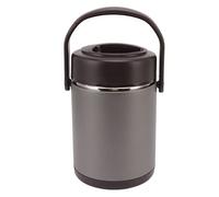 Thermos à Soupe, Thermos en Acier Inoxydable pour Aliments Chauds, Récipient Alimentaire Isolé Gris Foncé De 2 L, Pot Alimentaire sous Vide Isolant Multicouche en Acier Inoxydable De Grande Capacité
