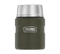 Thermos alimentaire avec cuillère et gobelet - vert