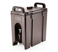Thermos alimentaire, Boîte repas isotherme, Distributeur de boissons chaude avec robinet - Marron, 18L