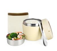 Thermos Alimentaire Chaud 1500ml, Boite Repas Isotherme en Acier Inoxydable, Lunch Box Isotherme avec Cuillère, Gamelle Isotherme pour Repas Chaud, pour Ecole, Bureau, Camping