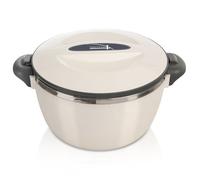 Thermos alimentaire en acier - Orion - 2 l - 26x20x12,5 cm - Acier inoxydable - Crème perle - Maintien chaud/froid