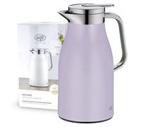 Thermos - Carafe isotherme - 1,0 L - Finition lavande mate - Inox avec insert en verre - Bouton poussoir