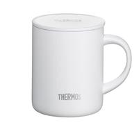 THERMOS CUP Tasse de camping en acier inoxydable avec couvercle ou dessous de verre relevable Blanc neige 0,35 l Garde les boissons chaudes ou froides plus longtemps, passe au lave-vaisselle