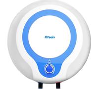 Thermos électrique de 15 litres, vertical, dimensions 396 x 306 mm, couleur bleu et blanc