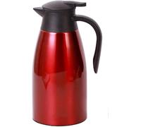 Thermos en acier inoxydable, 2 litres, rouge, avec bouchon "Quick Tip", à double paroi et isolant sous vide, idéal pour le thé et le café