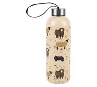 Thermos en acier inoxydable, à double paroi, isolé sous vide, anti-fuite, couleur beige mouton