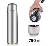 Thermos en acier inoxydable, capacité 0,75 L, bouchon à vis, design moderne, 0.75 litre, 4 Thermos ++ pas cher