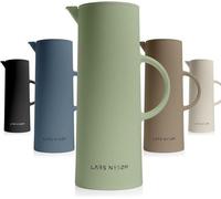 Thermos Famanu, 1 litre - Carafe isotherme pour café et thé, couleur vert