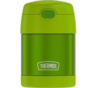 THERMOS FUNTAINER 10 Ounce Stainless Steel Vacuum Insulated Kids Food Jar with Folding Spoon, Lime