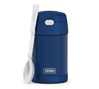 THERMOS FUNTAINER 16 Ounce Stainless Steel Vacuum Insulated Food Jar with Spoon, Navy